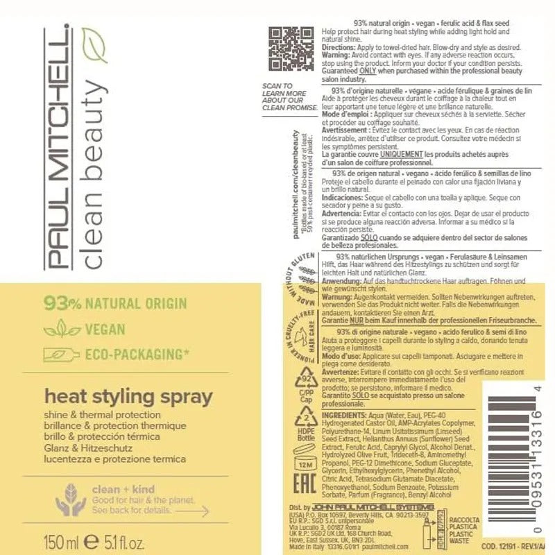 Paul Mitchell Heat Styling Spray | 150ML