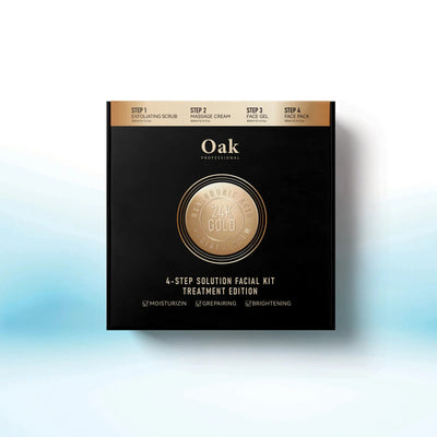 Oak Professional 24K Gold and Hyaluronic Acid 4-Step Facial Kit