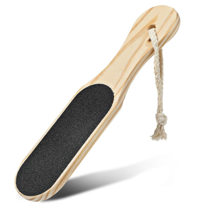 Double-Sided Wooden Foot File | Callus Remover with Coarse & Fine Grit | Pedicure Tool for Smooth, Soft Feet