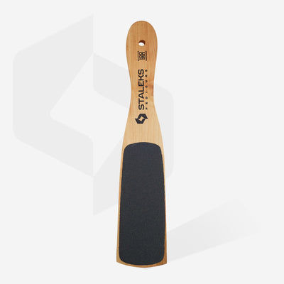 Double-Sided Wooden Foot File | Callus Remover with Coarse & Fine Grit | Pedicure Tool for Smooth, Soft Feet