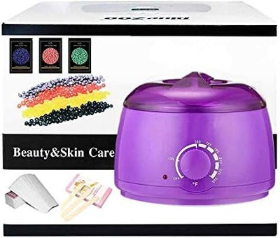 Hair Removal Wax Heater Hot Wax Warmer Waxing Kit Wax Melts With 3 Flavors Hard Wax Beans 50 Wax Applicator Sticks And 100 Waxing Paper