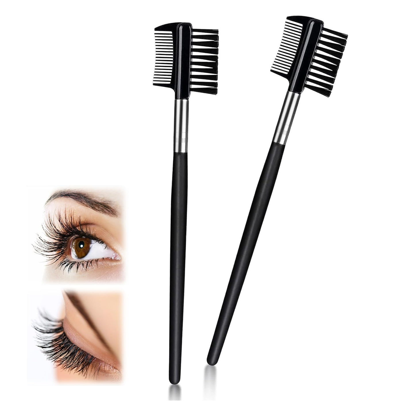 Eyelash Comb and Eyebrow Brush, Eyelash Brush Dual Ended Set