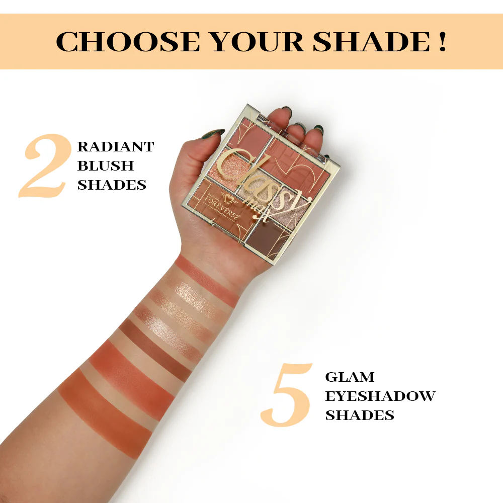 Classy Max 2 Color Blush + 5 Color Eyeshadow Palette