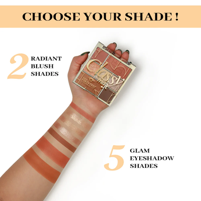 Classy Max 2 Color Blush + 5 Color Eyeshadow Palette