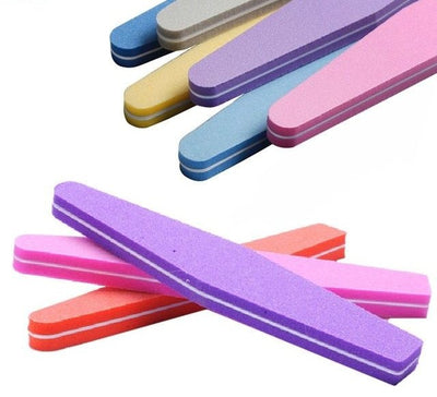 Nail Buffers 20 Pack 100/180 Grit Nail Buffer Block Sponge Buffing Nail File for Acrylic/Natural Nails, Pink